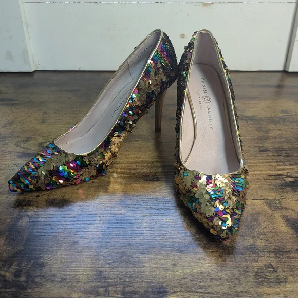 Chinese Laundry Ruthy Sequins Shoes Size 8.5 - Picture 2 of 6